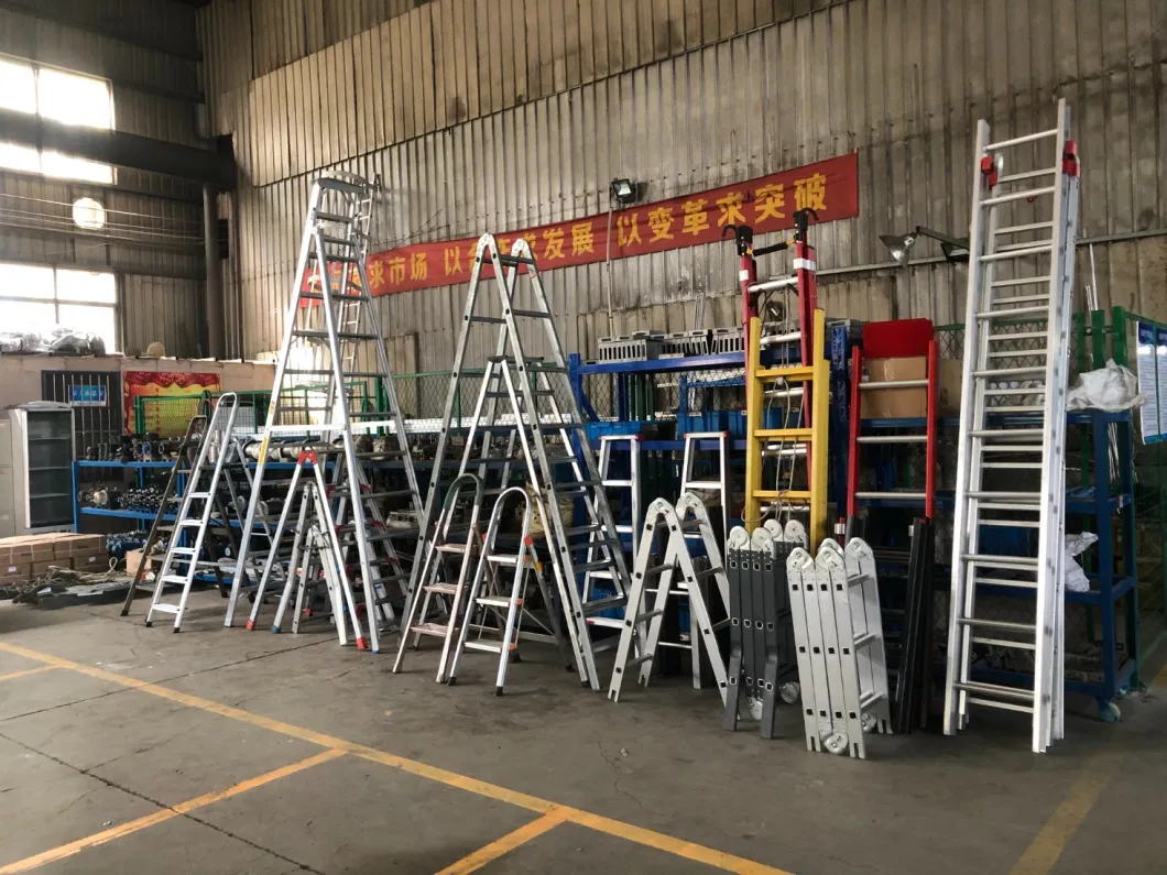 Fiberglass Semi-Finisehd Extension Ladder with Punched Profile