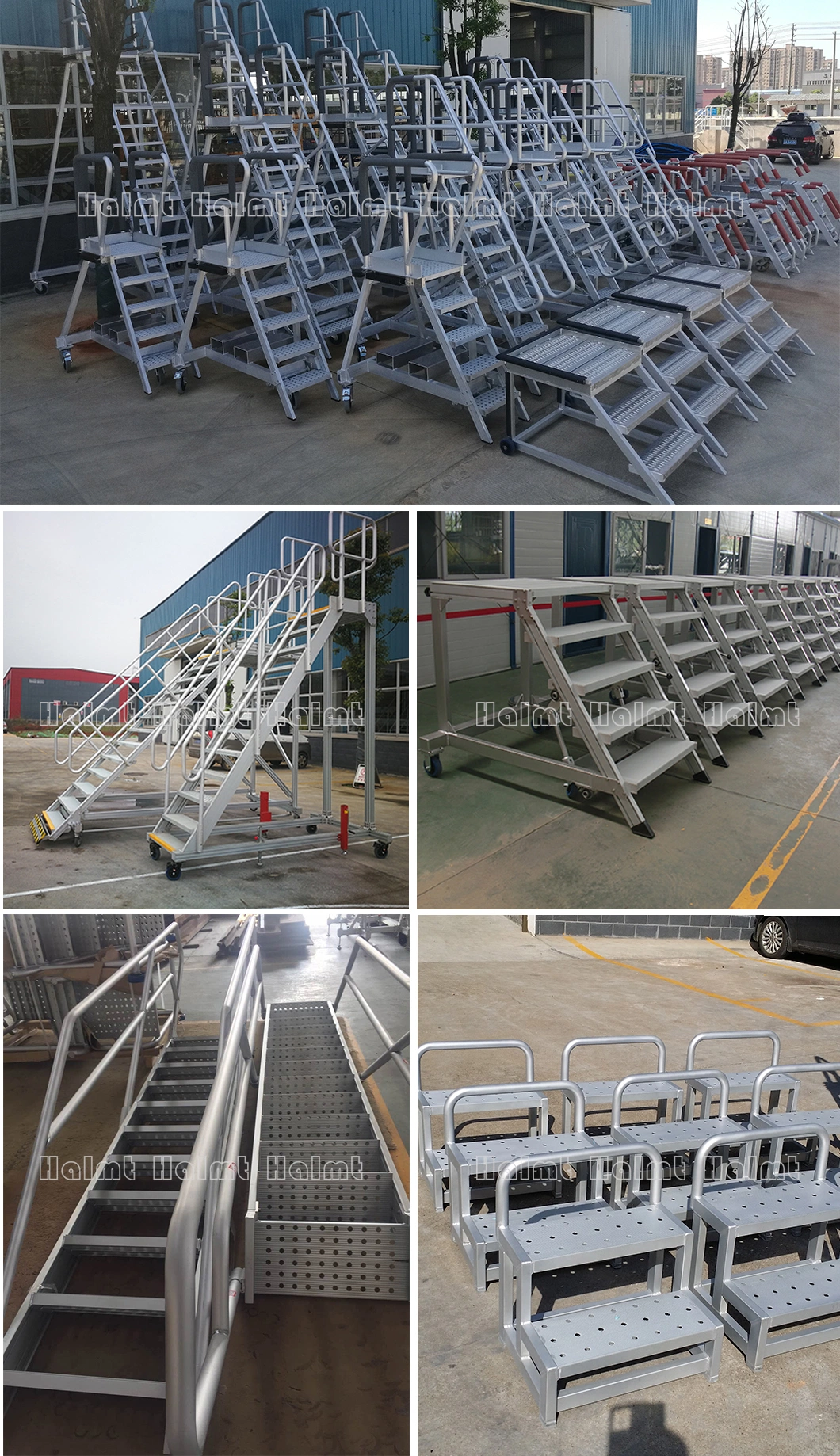 Customized Industrial Aluminum Platform Step Ladder